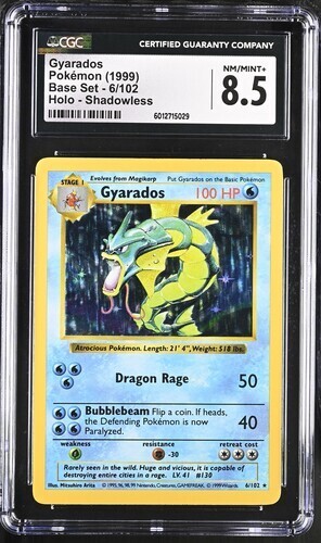 Gyarados (Shadowless) graded CGC 8.5 for sale on eBay
