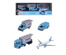 Majorette 212057290 Geschenkset "Maersk" Logistik Sprinter, Crafter, MAN hellbl