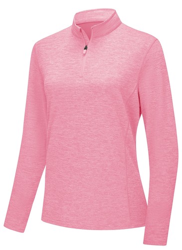UPF50+ Women's Long Sleeve Sun Shirts Quick Drying 1/4 Zip Casual Work T-Shirts - Picture 88 of 118