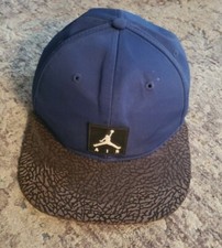 Nike Air Jordan Jumpman Elephant Print Bill Snapback Gray Black Navy Youth