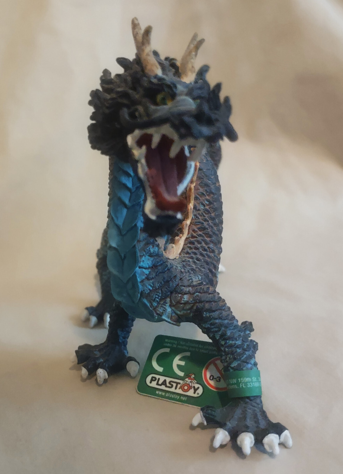 SAFARI LTD Blue Chinese Dragon Figurine Figure Q60438 NEW