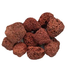 Red Lava Rock Fish Tank Volcanic Pumice Stones 10 Pack 1.18"-1.96" Shrimp
