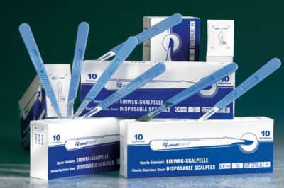 10x Einmalskalpelle Fig. 15 steril (OP Klinik Arzt Praxis Rettungsdienst Chirurg
