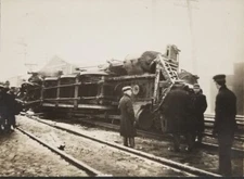 Postcard Real Photo Railroad Wreck Saint Johnsonville New York 1910