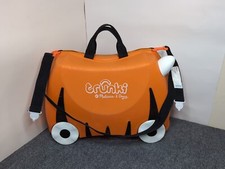 Melissa Doug Trunki Tiger Kids Ride-On Suitcase Carry-On Luggage Orange Locks