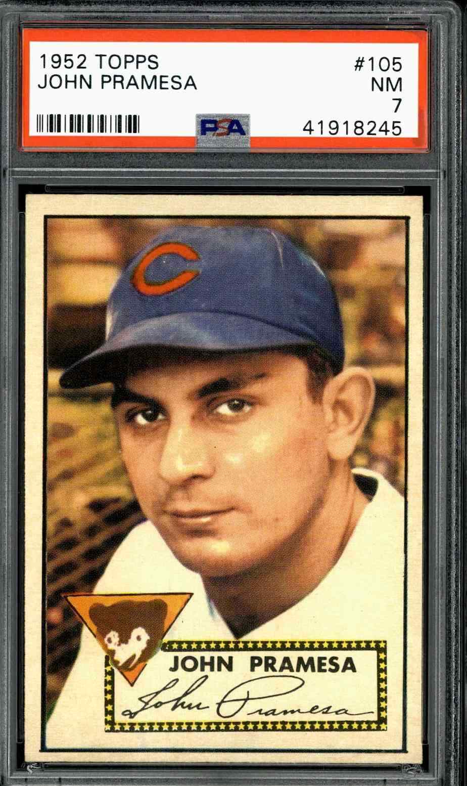1952 Topps #105 John Pramesa - PSA 7