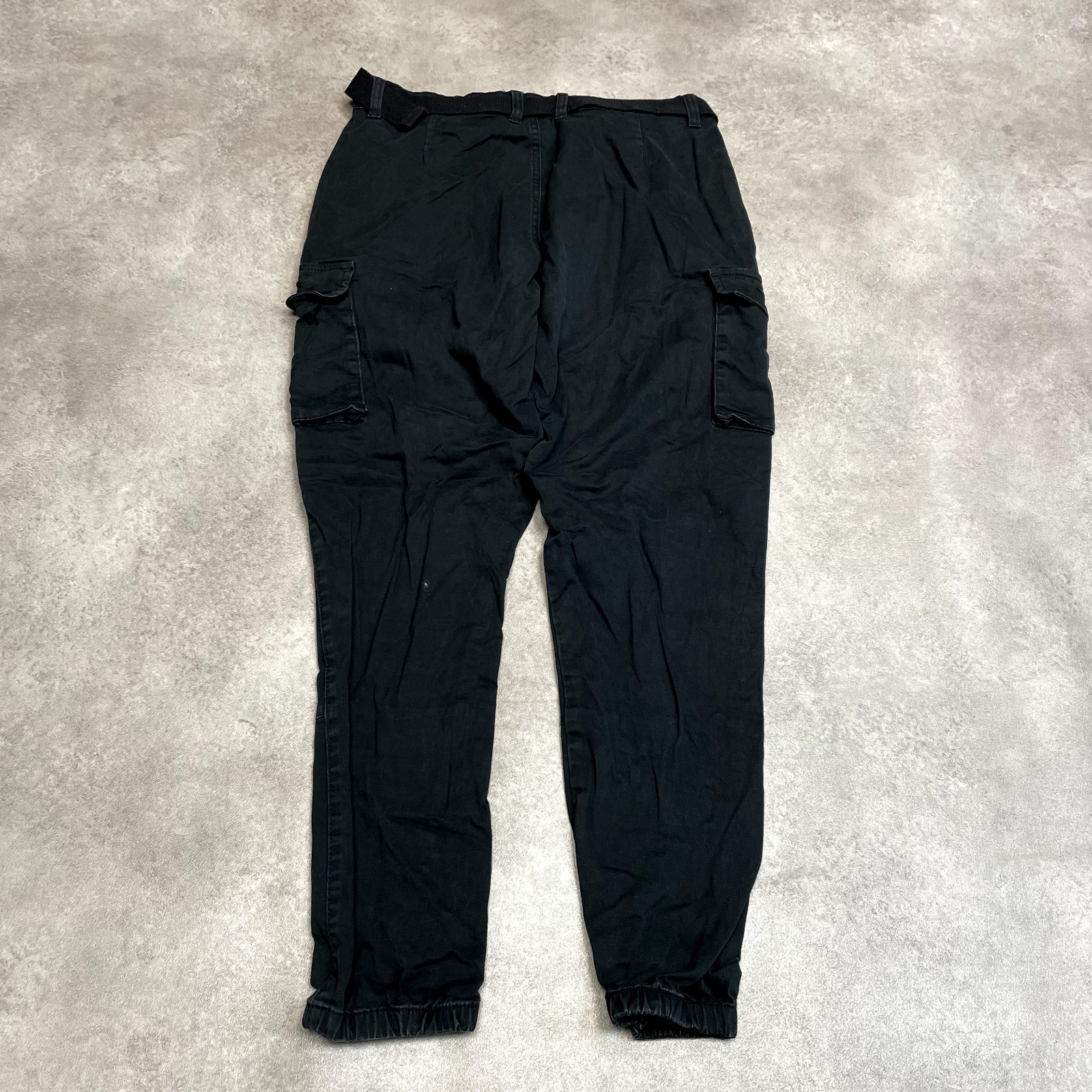 Vintage Cargo Trousers Mens Tech Y2K Workwear Outdoor Pants, Black, 30" image 2