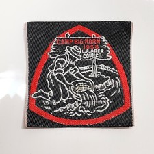 Vintage 1958 Camp Big Horn Patch BSA Boy Scouts LA Area Council CA Gold Pan 3"