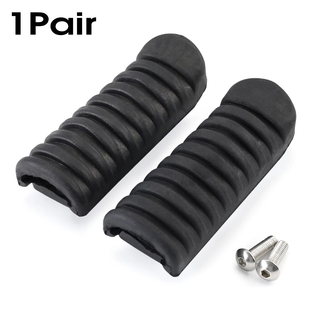 Pair Foot Peg Rest Step Rubber FOR KAWASAKI Z 900 RS 1000 SX ZRX 1200 S R Black