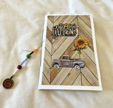 Junk Journal Make it Happen, Handmade Paper Ephemera 6 x 9” Embellish Bead Tail