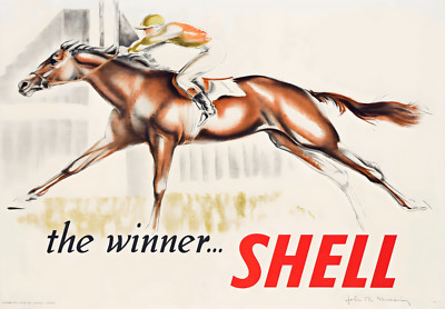 The Winner Shell Racing Poster Jockey Pferd WAll Kunst - 16x12/20x16/24x18/36x24