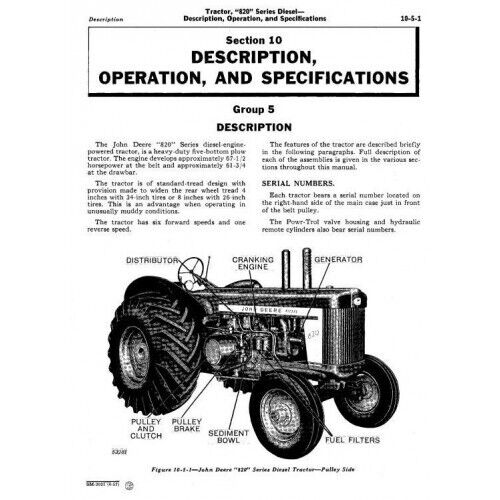 JOHN DEERE 820, 830, 80 SERIES TRACTOR TECHNICAL SERVICE MANUAL PDF ON USB - Picture 3 of 5