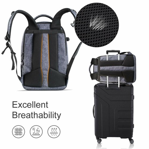 K&FConcept Camera Backpack Professional Large Bag Laptop Waterproof for DSLR SLR - Picture 7 of 10