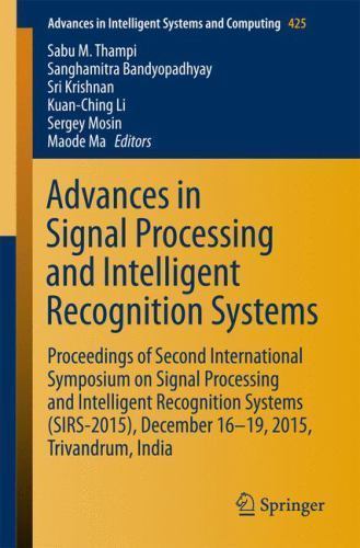 Advances in Intelligent Systems and Computing Ser.: Advances in Signal ...