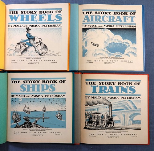 4 HC/DJ 1935 BOOKS: TRAINS, WHEELS, AIRCRAFT, SHIPS BY MAUD & MISKA PETERSHAM - Picture 4 of 8