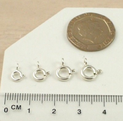BESTE QUALITÄT massives Sterlingsilber extra schwer offen 8 mm Bolzenring Verschluss