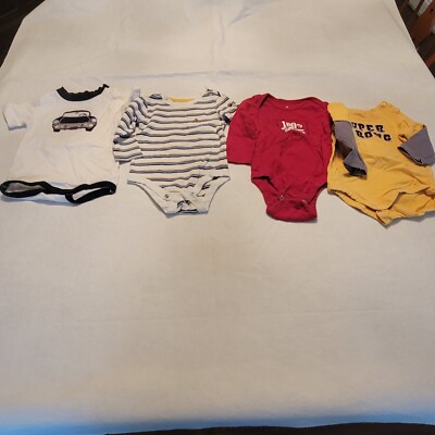 Lot Of 4 Gymboree, Old Navy, Baby Gap 6-12 months One Piece Jumpers Rompers 