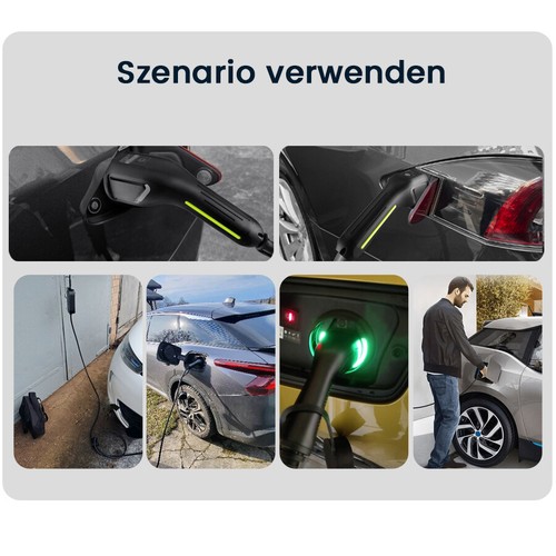 Type 2 Ladegerät 16/32A 3.5-22KW EV EU mobile Ladestation Elektroauto 4/5m CEE  - Bild 7 von 14