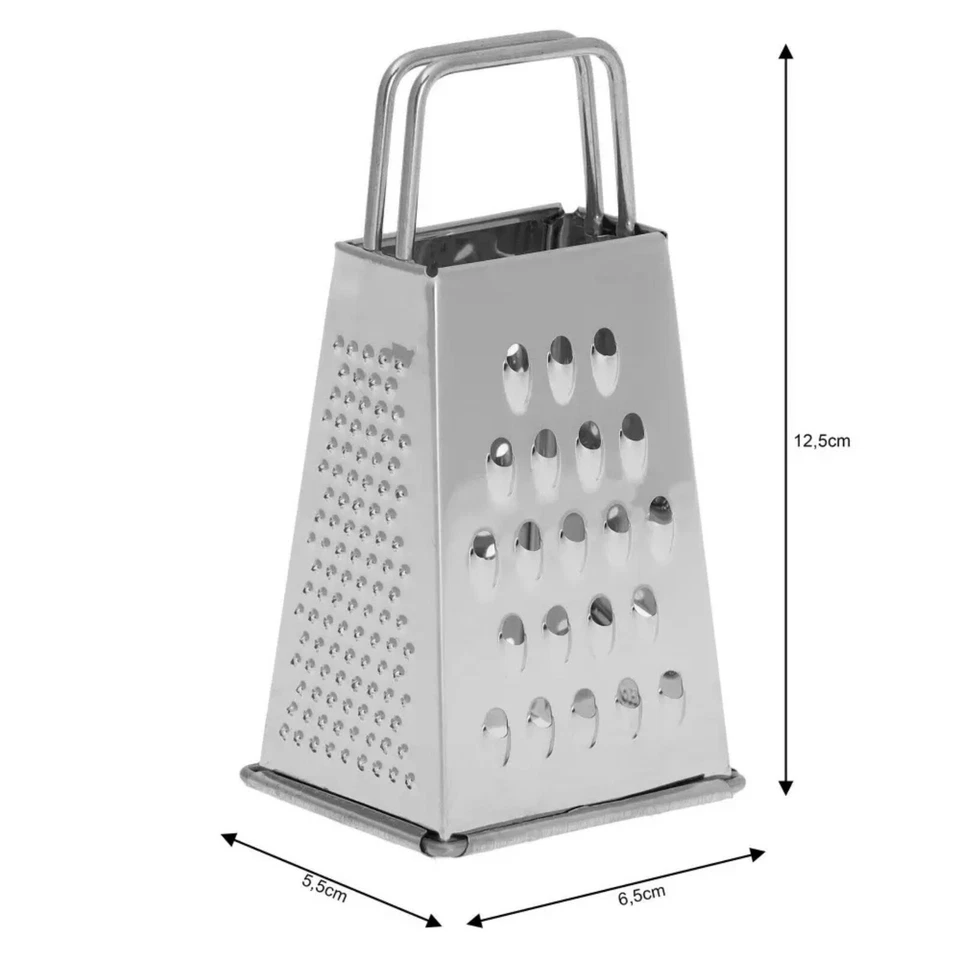 Parmesanreibe Vierkantreibe Hobel Reibe Schokoreibe Mini fein bis grob 68x128mm - Bild 3 von 4