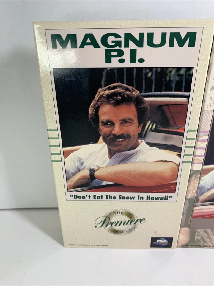 Magnum P.I. 3 VHS Episodes Lot including 'Don't Eat the Snow in Hawaii' premiere - Image 2 of 4