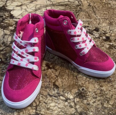 girls sparkly high tops