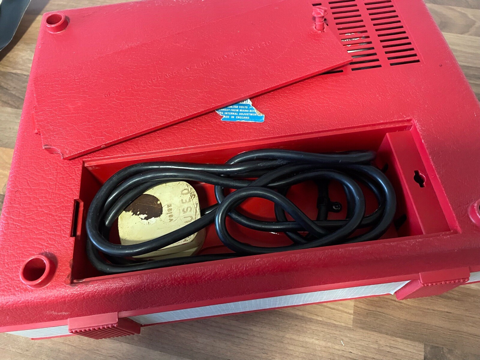 VINTAGE FIDELITY HF 42 RED PORTABLE RECORD PLAYER eBay