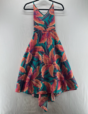 Blind Faith Dress Size S Floral Wrap Knee Length Backless Sleeveless Pink Green | eBay Blind Faith Dress Size S Floral Wrap Knee Length Backless Sleeveless Pink Green | eBay