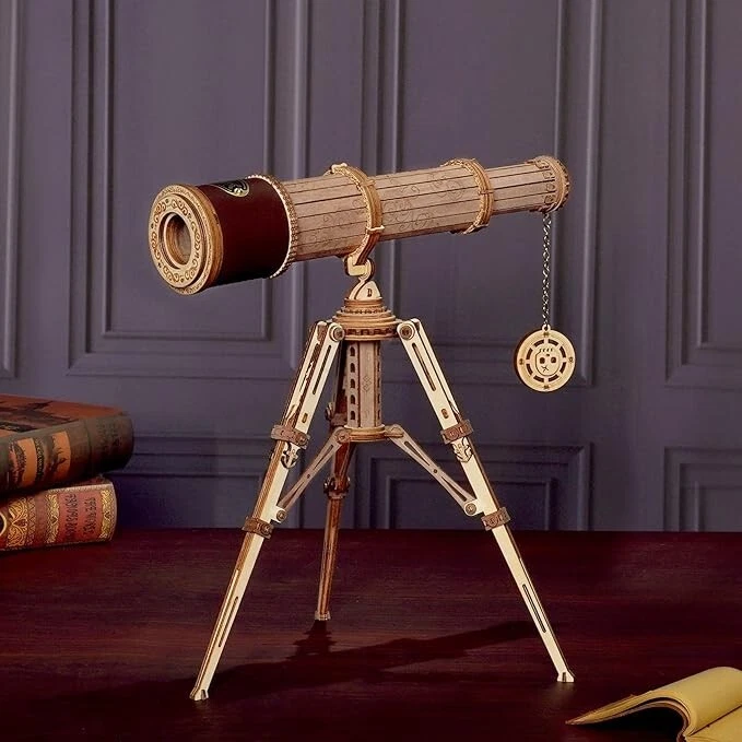 ROBOTIME Monokular Teleskop 3D Puzzle Holz Gebäude Modell  Erwachsene Geschenk - Bild 1 von 4