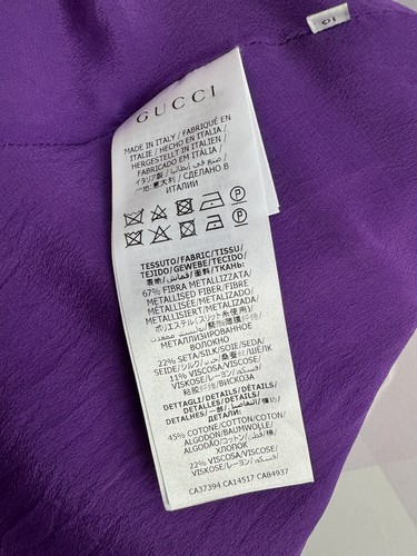 Gucci GOLD & PURPLE SKIRT FOR GIRL WITH DOUBLE GG Size 10 - Picture 4 of 8