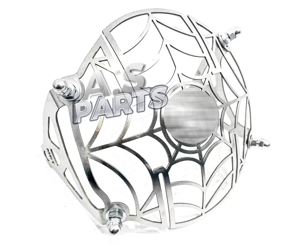 Fit For Royal Enfield Meteor 350cc - Headlight Grille Set Silver (Spider Design) - Изображение 4 из 4