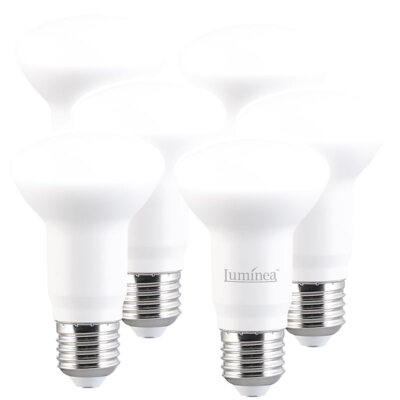 Luminea 6er-Set LED-Reflektor R63 E27, 8W (ersetzt 60W), 806lm, tageslichtweiß