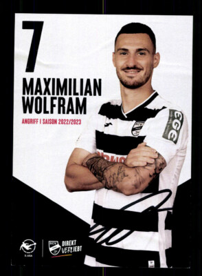 Maximilian Wolfram Autogrammkarte SC Verl 2022-23 Original Signiert