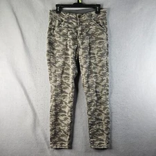 Jag Cropped Camo Jeans Womens 28 Size 6 Biege Camouflage Utility Skinny Basic