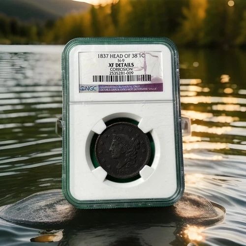 1837 US Large Cent XF Details NGC Certified ‘Head Of 38’