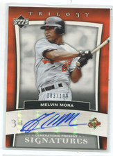 2005 Upper Deck Trilo3y #PR-ME Melvin Mora Autographed Card 183/199