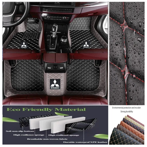 For Mitsubishi All Models Car Floor Mats Luxury Custom Waterproof Pad Carpets - Imagen 26 de 41