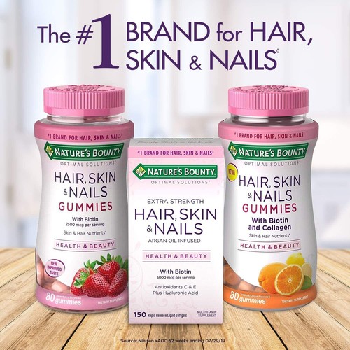 Nature's Bounty Hair, Skin & Nails Rapid Gummies, Argan-Infused Vitamin - Picture 8 of 8