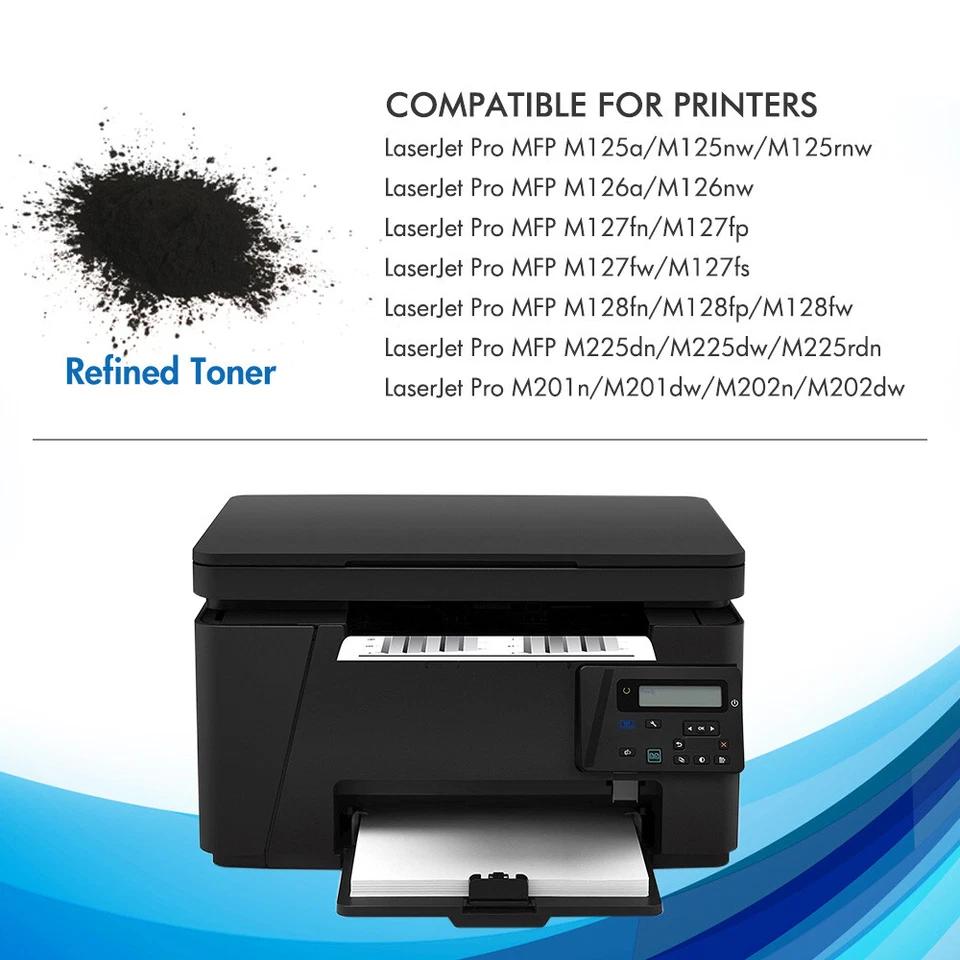 2PK CF283A Toner Cartridge for HP 83A Toner LaserJet Pro M127fn M225dw M201dw - Image 3 of 4