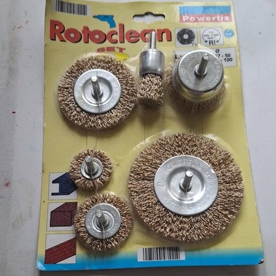 Powerfix Rotoclean Scheibenbürsten Set Stahl 6-tlg Ø 25 100 mm
