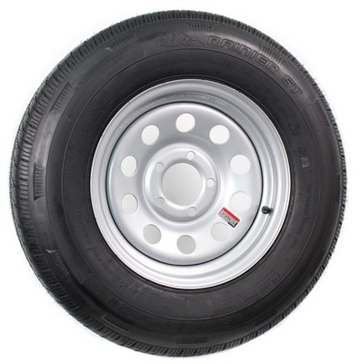 Radial Trailer Tire Rim ST205/75R14 14 Inch Load C 5 Lug Silver Modular Wheel