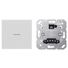 JUNG HOME Tastdimmer 1711DE Tastdimmer LED  BTLS17101WW Wippe Alpinweiß Serie LS