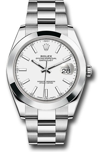 Rolex Datejust 41 White Index Dial on Oyster 126300 Card 2025