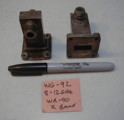 WG-92 WR-90 (8-12.4 GHz) Waveguide to type N(f) Adapter, Omega Labs