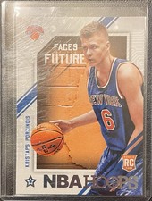 2015-16 Panini Hoops Kristaps Porzingis RC Faces Of The Future Knicks/Warriors 