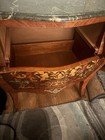 Antique Louis XV Commode Floral Inlay Marble Top Brass Victorian Mahogany — photo 10