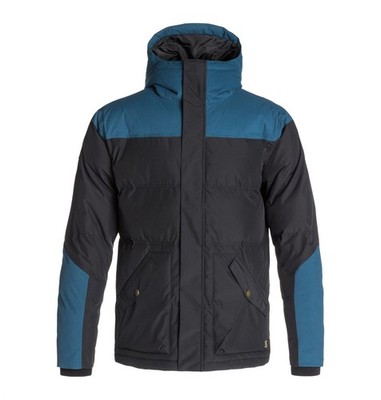 New DC Men's Impossible Insulated Winter Jacket Medium Anthracite Black Blue
