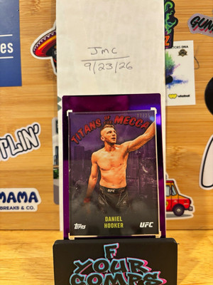 Topps UFC NYC Daniel Hooker Titans of the Mecca Purple Parallel /25 Card