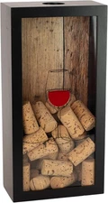 Wine cork holder decorative, Shadow Box Corks Holder Short, Brown 