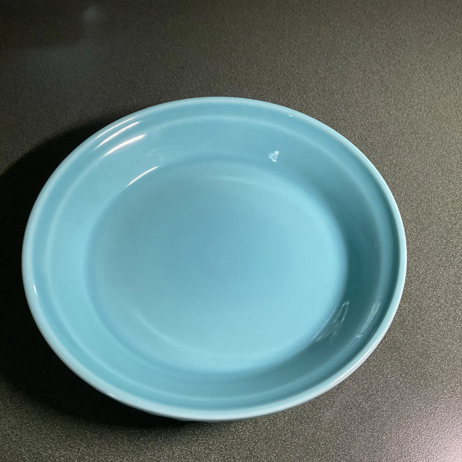 Homer Laughlin China Fiesta 8 Inch Turquoise Deep Dish Pie Plate with Blemish