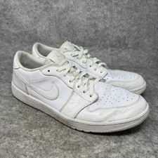 Nike Air Jordan 1 Low Golf White Crocodile Skin Mens Shoes Sz 14 Leather Low